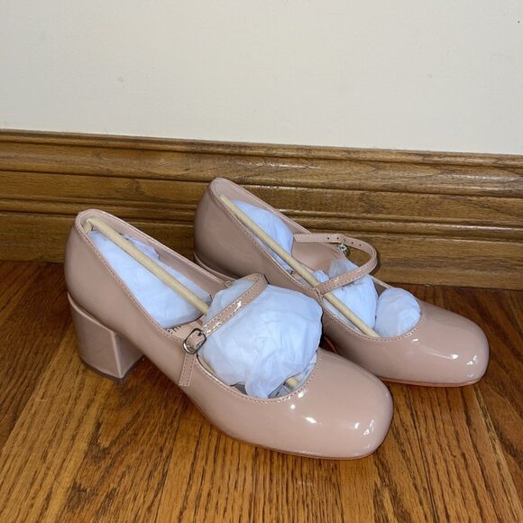 Journee Collection Shoes - Journee Collection Wide Okenna Pumps Square Toe Mary Jane Nude
